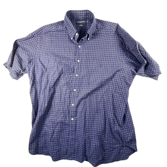 Ralph Lauren Golf Other - Ralph Lauren Golf Shirt Mens XL Blue White Grid Tilden Cotton Short Sleeve Good